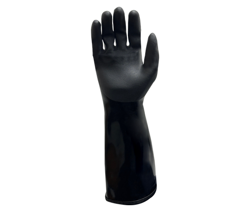 Task Gloves CHEM101® Chem Plus - Black smooth Co-Polymer Fully coated, Black Sandy-Foam Co-Polymer palm coated, 15 Gauge Aramid+Glass Fiber liner, ANSI Cut A3, 15" Length - Dozen