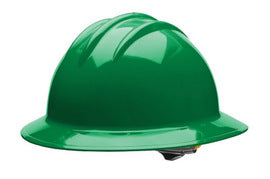 Bullard® Green HDPE Full Brim Hard Hat With 6 Point Ratchet/Ratchet Suspension