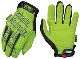 Mechanix Wear Hi-Viz Yellow Original® Leather And TrekDry® Full Finger Mechanics Gloves With Hook and Loop Cuff