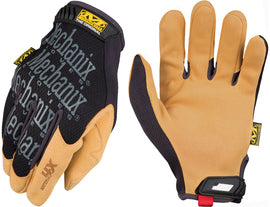 Mechanix Wear Black And Tan Material4X® Original® Leather And TrekDry® Full Finger Mechanics Gloves With Hook and Loop Cuff