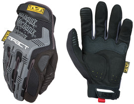 Mechanix Wear Black And Grey M-Pact® Synthetic Leather And TrekDry® Full Finger Anti-Vibration Gloves With Hook And Loop Cuff
