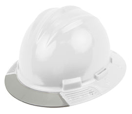 Bullard® White HDPE Full Brim Hard Hat With Ratchet/4 Point Ratchet Suspension