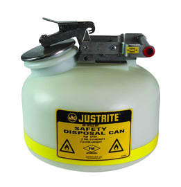 Justrite® 2 Gallon White HDPE Disposal Can