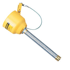 Justrite® 1" OD X 13 1/2" L Yellow Polyethylene Funnel