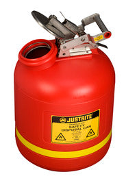 Justrite® 5 Gallon Red Polyethylene Disposal Can