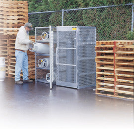 Justrite® 30" W X 65" H X 32" D" Silver Aluminum Storage Locker