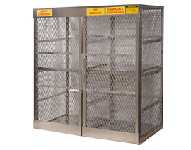 Justrite® 60" W X 65" H X 32" D" Silver Aluminum Storage Locker
