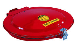Justrite® 18 3/8" Dia" Red Steel Drum Cover