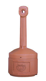 Justrite® 16 1/2" W X 38 1/2" H Terra Cotta Smokers Cease-Fire® Polyethylene Cigarette Butt Receptacle