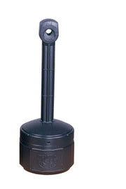 Justrite® 1 Gallon Black Smokers Cease-Fire® Polyethylene Cigarette Butt Receptacle