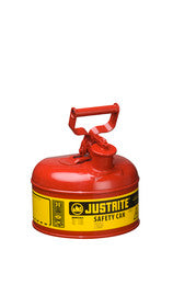 Justrite® 1 Gallon Red Galvanized Steel Safety Can