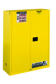 Justrite® 60 Gallon Yellow Sure-Grip® EX 18 Gauge Cold Rolled Steel Safety Cabinet