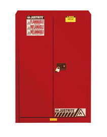 Justrite® 60 Gallon Red Sure-Grip® EX 18 Gauge Cold Rolled Steel Safety Cabinet