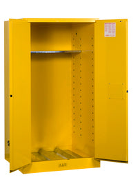 Justrite® 55 Gallon Yellow Sure-Grip® EX 18 Gauge Cold Rolled Steel Safety Cabinet