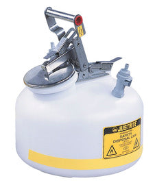 Justrite® 5 Gallon White Centura™ Polyethylene Safety Disposal Can