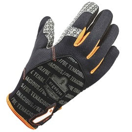 Ergodyne Black ProFlex® 821 Poly Mesh Full Finger Mechanics Gloves With Hook and Loop Cuff