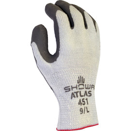 SHOWA® Gray ATLAS® Natural Rubber Polyester/Cotton/Acrylic Lined Cold Weather Gloves