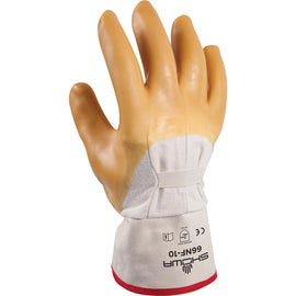 SHOWA™ Size 10 Heavy Duty Rubber Palm Coated Work Gloves With Cotton Liner And Safety Cuff