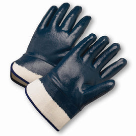 Protective Industrial Products Heavy Weight Nitrile Full Coated Work Gloves With Jersey Liner And Safety Cuff