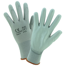 Protective Industrial Products PosiGrip® 13 Gauge Polyurethane Palm And Finger Coated Work Gloves With Nylon Liner And Rib Knit Cuff