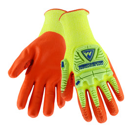 Protective Industrial Products Small 10 Gauge Nitrile Palm And Finger Coated Work Gloves With High Performance Polyethylene Liner And Rib Knit Cuff