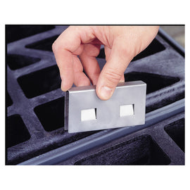 Justrite® 4" X 4" X 7" EcoPolyBlend™ Gray Steel Joining Clips