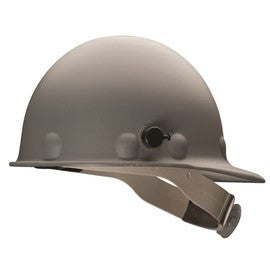 Honeywell Gray Fibre Metal® P2 Roughneck Fiberglass Cap Style Hard Hat With Ratchet/8 Point Ratchet Suspension