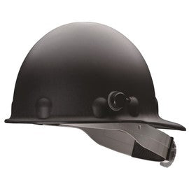 Honeywell Black Fibre Metal® P2 Roughneck Fiberglass Cap Style Hard Hat With Ratchet/8 Point Ratchet Suspension