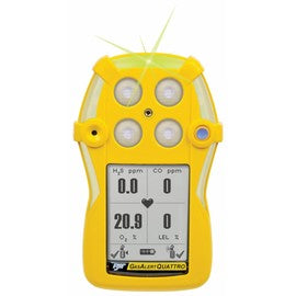 BW Technologies by Honeywell GasAlertQuattro Portable Combustible Gas, Hydrogen Sulfide, Oxygen And Carbon Monoxide Detector-eSafety Supplies, Inc