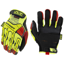 Mechanix Wear® Hi-Vis Yellow Hi-Vis M-Pact® D4-360 Synthetic Leather And TrekDry® And Thermoplastic Rubber Full Finger Anti-Vibration Gloves With Hook And Loop Cuff