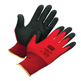 Honeywell Size 8 / Medium NorthFlex Red™ NF11 15 Gauge Foam PVC Palm And Fingertips Coated Nylon Liner And Knit Wrist Cuff