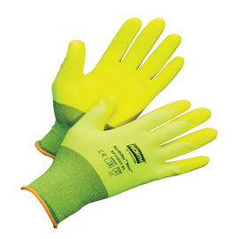 Honeywell Size 7 / Small NorthFlex Neon™ NF11HVY 15 Gauge PVC Three-Quarter Coated Nylon Liner And Knit Wrist Cuff