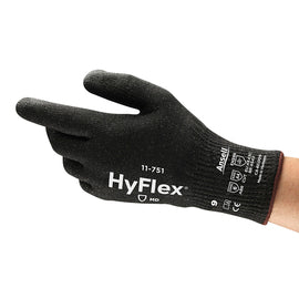 Ansell HyFlex® 10 Gauge High Performance Polyethylene/Fiber Glass/Nylon/Spandex Cut Resistant Gloves With Polyurethane Coated Palm