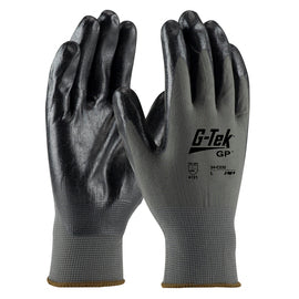 Protective Industrial Products G-Tek® GP™ 13 Gauge Nitrile Palm And Finger Coated Work Gloves With Nylon Liner And Continuous Knit Wrist