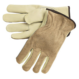 MCR Safety Medium Natural Cowhide Unlined Drivers Gloves / Pair