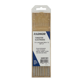 RADNOR™ 1.5% Lanthanated Tungsten Electrode Ground (10 Per Package)