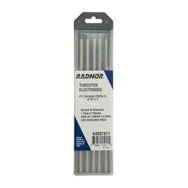 RADNOR™ Ceriated Tungsten Electrode Ground (10 Per Package)