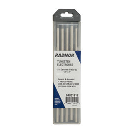 RADNOR™ Ceriated Tungsten Electrode Ground (10 Per Package)