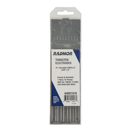 RADNOR™ Ceriated Tungsten Electrode Ground (10 Per Package)
