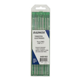 RADNOR™ 7" Pure Tungsten Electrode Ground (5,10 Per Package)