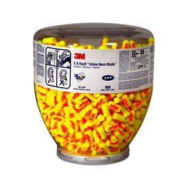 3M™ Tapered Polyurethane Uncorded Earplugs/Refill Container