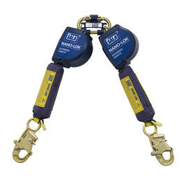3M™ DBI-SALA® Nano-Lok™ Extended Length Twin-Leg Quick Connect Self-Retracting Lifeline - Web 3101621, 11 ft. (3.3 m)