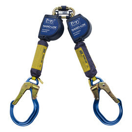 3M™ DBI-SALA® Nano-Lok™ Extended Length Twin-Leg Quick Connect Self-Retracting Lifeline, Web 3101624