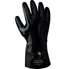 SHOWA® Size 10 Black Cotton Lined Neoprene Chemical Resistant Gloves