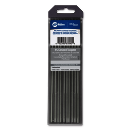 Miller® 1/8" X 7" 2% Ceriated Tungsten Electrode Ground (10 Per Package)