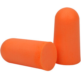 RADNOR™ Tapered Polyurethane Foam Single-Use Uncorded Earplugs (200 per Box)