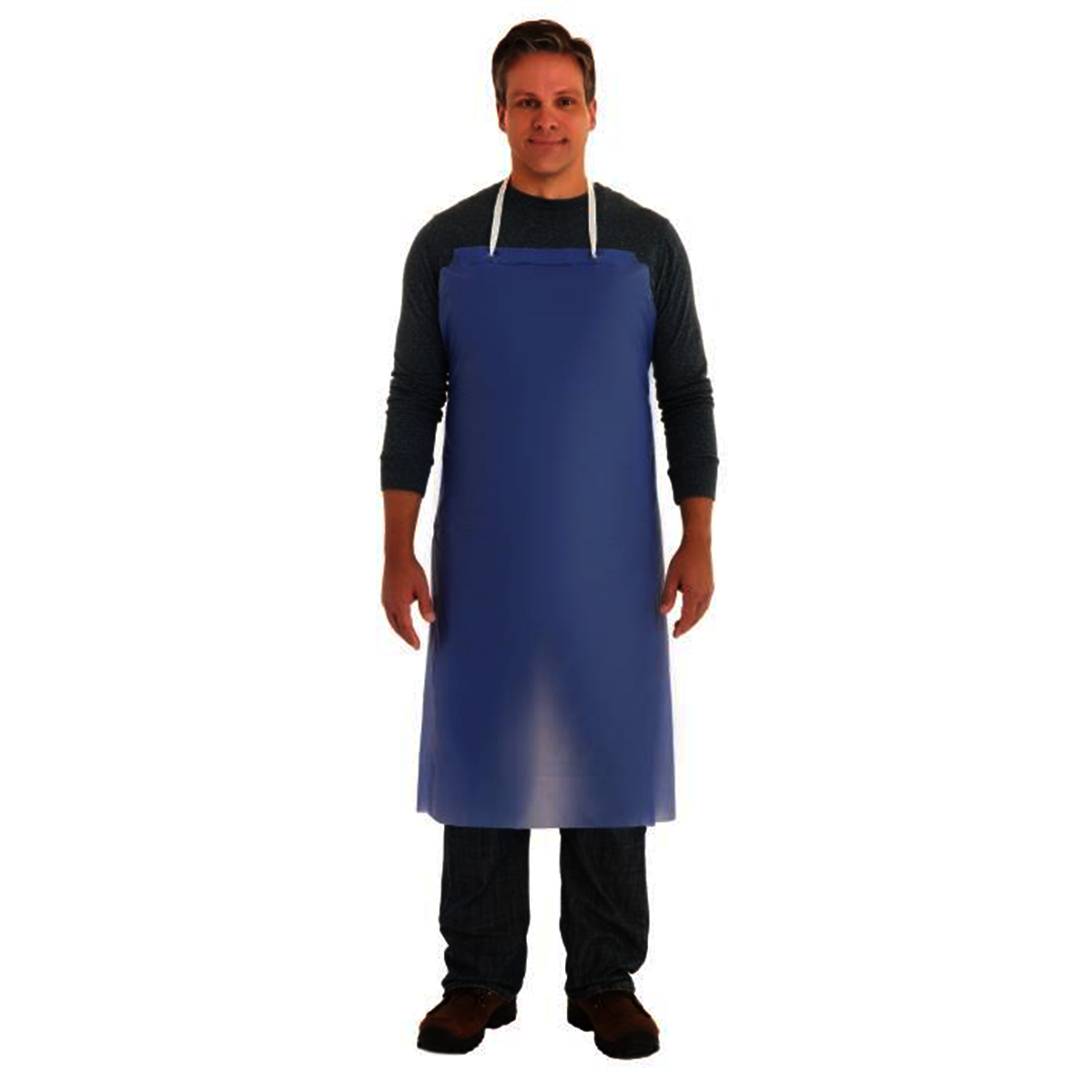 Ansell 33" X 44" Blue/White AlphaTec® 6 mil Vinyl/PVC Apron