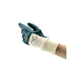 Ansell ActivArmr® 47-400 Nitrile 3/4 Dip Coated Work Gloves With Interlock And Cotton Liner And Knit Wrist