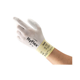Ansell HyFlex® 11-600 15 Gauge Polyurethane Palm Coated Work Gloves With Nylon Liner And Knit Wrist