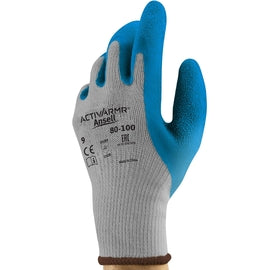 Ansell ActivArmr® Natural Latex Rubber Coated Work Gloves With Cotton And Polyester Liner And Knit Wrist